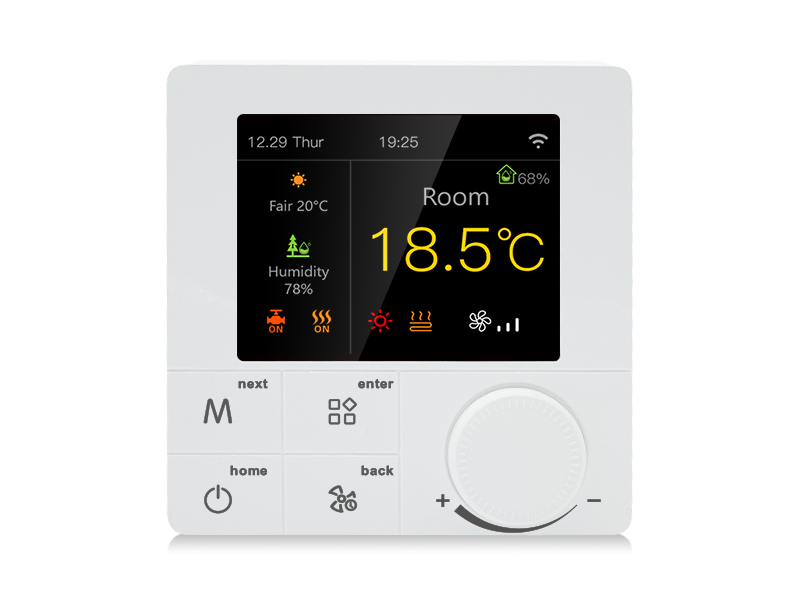 Thermostat intelligent LCD tactile capacitif à écran coloré RVB